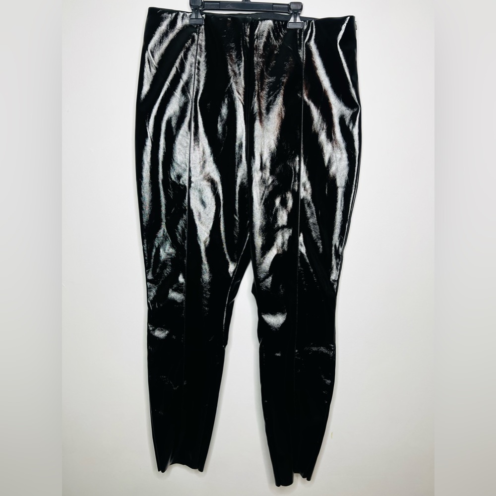 NWT ASOS SHINY BLACK PLEATHER PANTS TIGHTS 16